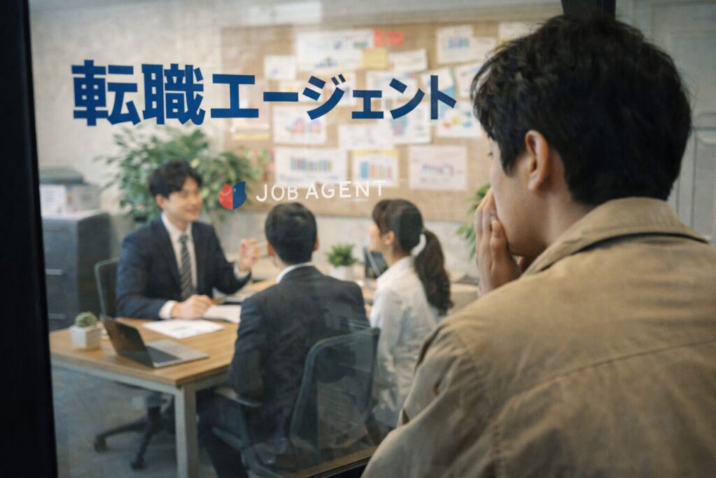 外から転職エージェント見ている人