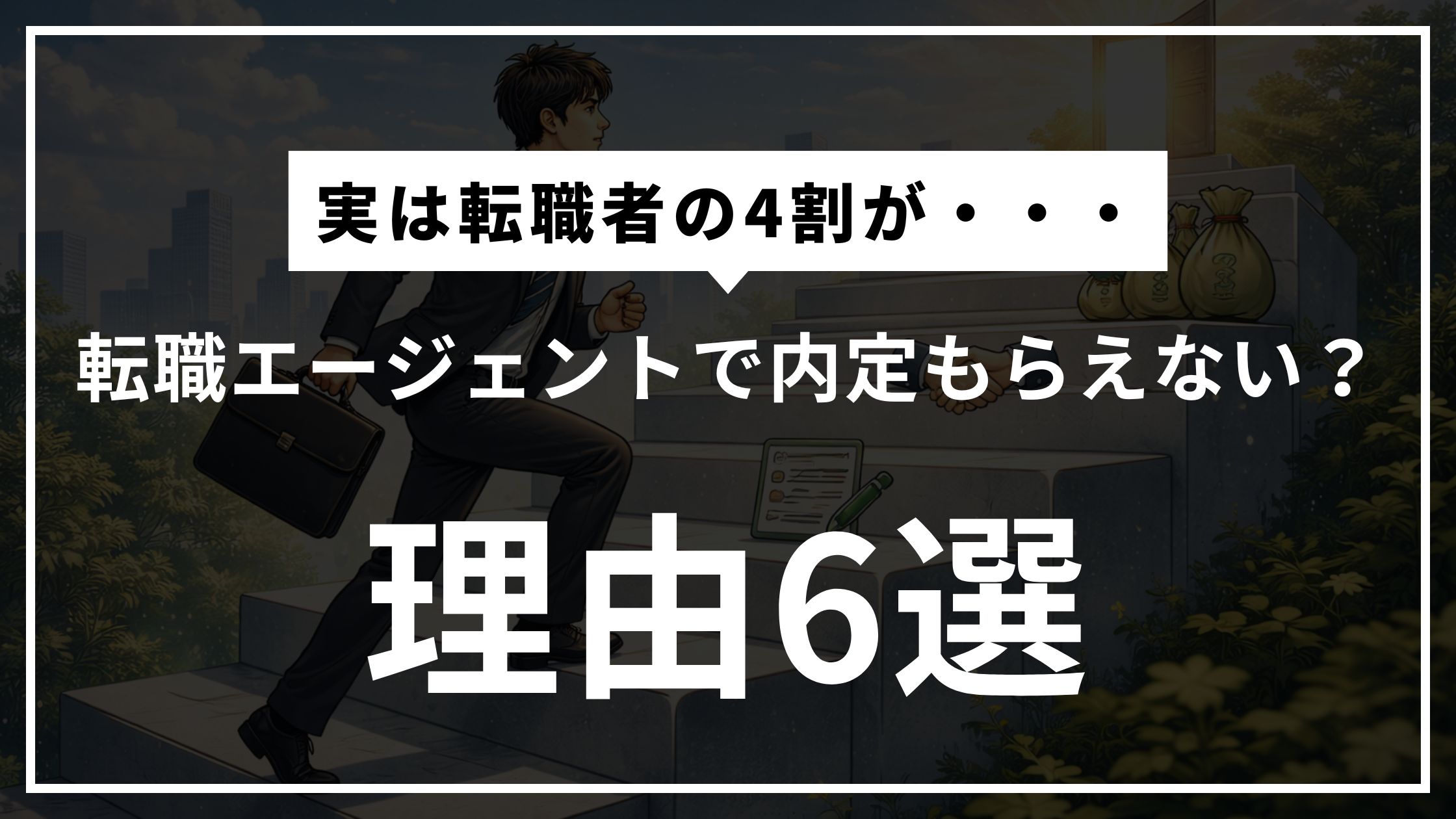 転職エージェントで内定が貰えないと言われる理由6選