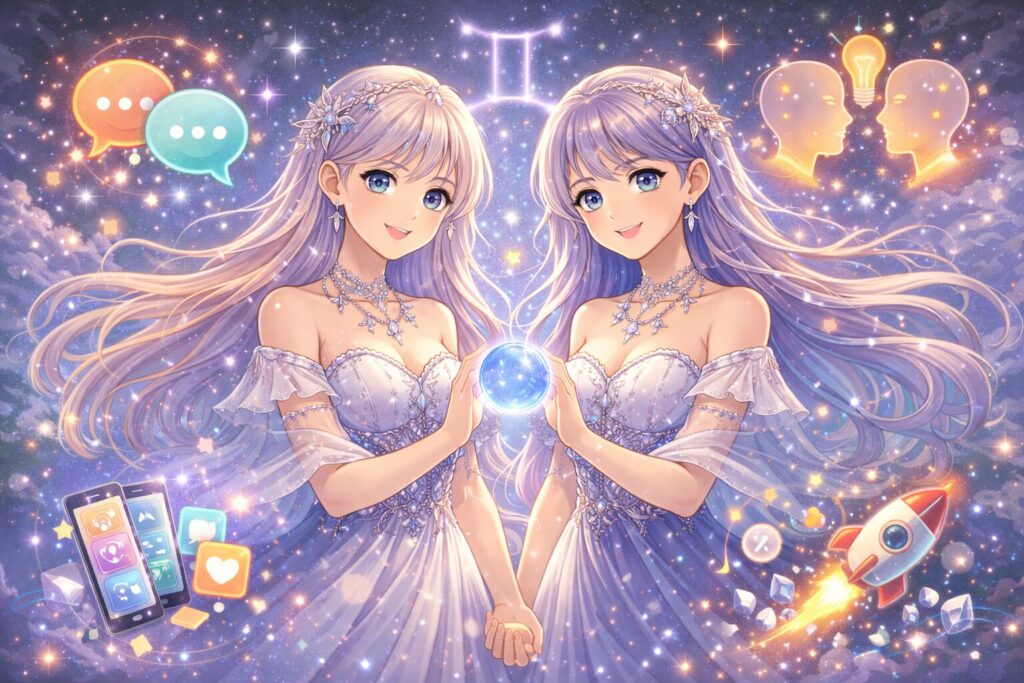 Geminiの活用方法を連想するイラスト