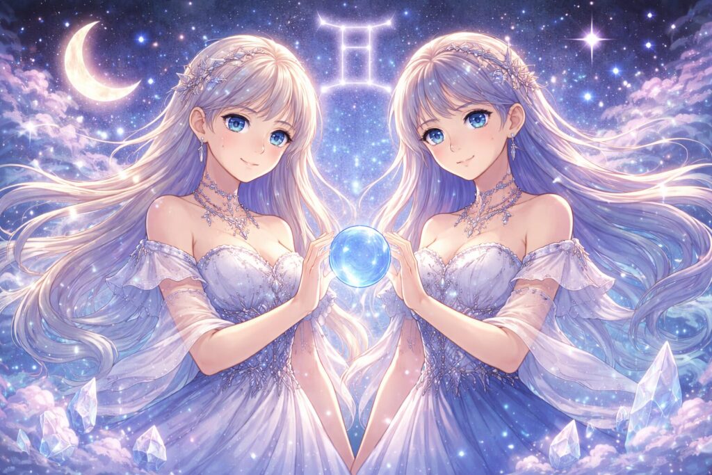 ふたご座を連想するイラスト