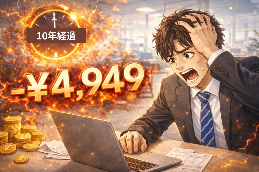 10年で4,949円損している人の画像