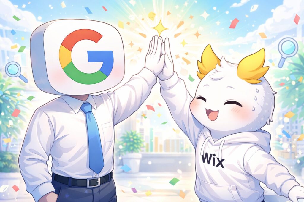 Wixを認めているGoggleの画像