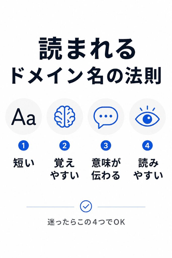 読まれるドメイン名の法則の図解